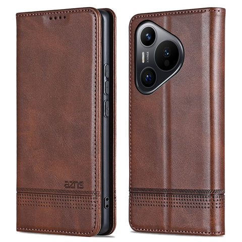 AZNS For Huawei Pura 70 Pro / Pura 70 Pro+ Case PU Leather Folio Wallet Magnetic Auto-absorbed Phone Cover