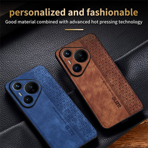 AZNS For Huawei Pura 70 Case PU Leather+TPU Scratch Resistant Back Cover
