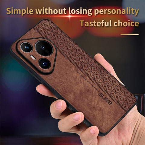 AZNS For Huawei Pura 70 Pro / Pura 70 Pro+ Case PU Leather+TPU Pattern Imprinted Phone Cover