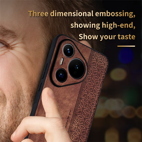 AZNS For Huawei Pura 70 Pro / Pura 70 Pro+ Case PU Leather+TPU Pattern Imprinted Phone Cover