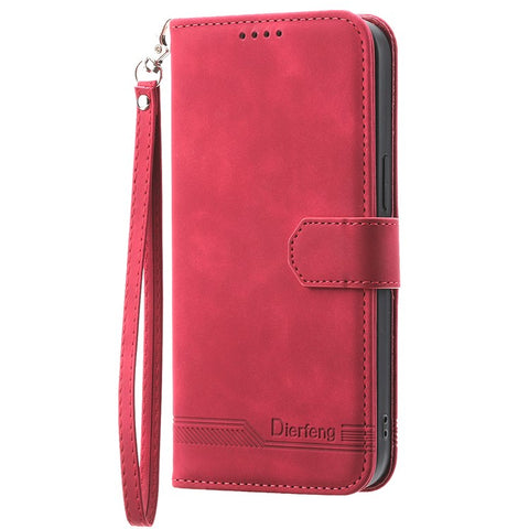 DIERFENG DF-03 For Samsung Galaxy M55 5G / C55 5G / F55 5G Wallet Case Lines Imprinted Leather Phone Cover