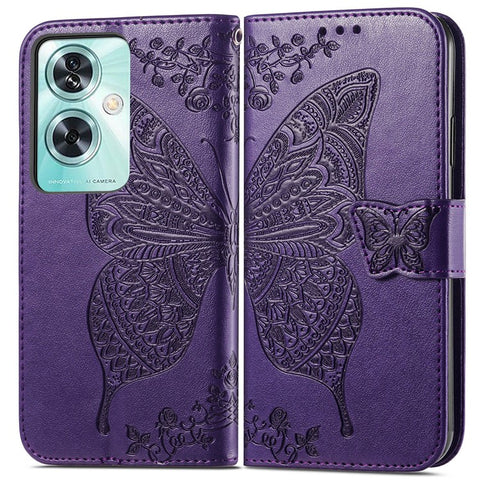 For OnePlus Nord N30 SE 5G Case PU Leather Butterfly Imprinted Stand Card Holders Phone Cover