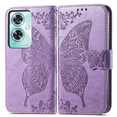 For OnePlus Nord N30 SE 5G Case PU Leather Butterfly Imprinted Stand Card Holders Phone Cover