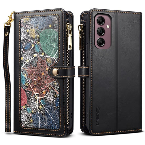ESEBLE Galaxy Series For Samsung Galaxy M55 5G / C55 5G / F55 5G Case Leather Folio Wallet RFID Blocking Phone Cover