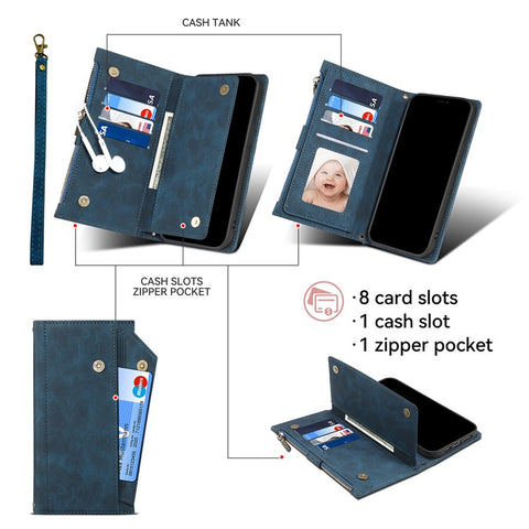 ESEBLE Star Series For Samsung Galaxy M55 5G / C55 5G / F55 5G Case PU Leather+TPU Cover with Wallet Stand