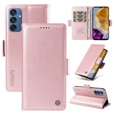 YIKATU YK-003 For Samsung Galaxy M15 5G Case Wallet Leather Cover Side Magnetic Clasp