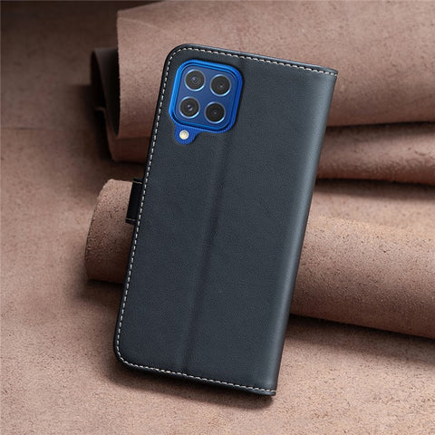 BINFEN COLOR BF17 For Samsung Galaxy M62 / F62 Case Flip Design PU Leather Full Protection Phone Cover