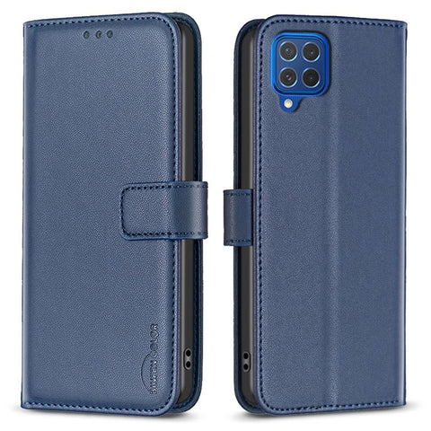 BINFEN COLOR BF17 For Samsung Galaxy M62 / F62 Case Flip Design PU Leather Full Protection Phone Cover