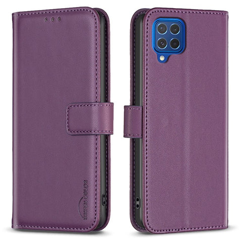 BINFEN COLOR BF17 For Samsung Galaxy M62 / F62 Case Flip Design PU Leather Full Protection Phone Cover