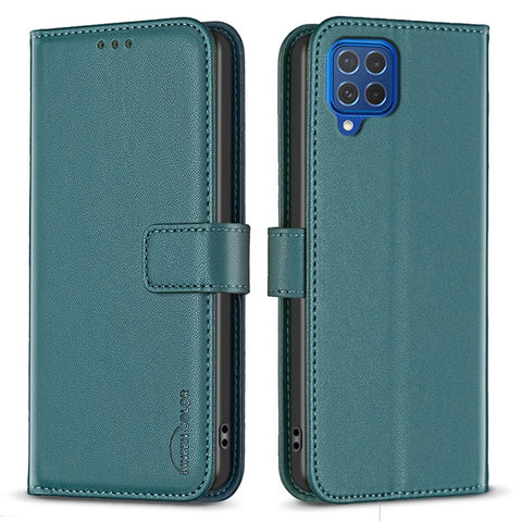 BINFEN COLOR BF17 For Samsung Galaxy M62 / F62 Case Flip Design PU Leather Full Protection Phone Cover