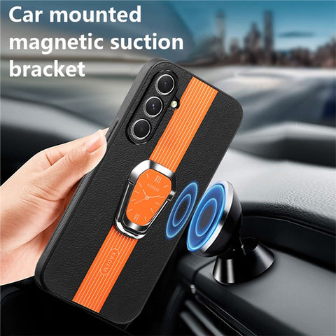 KADEM For Samsung Galaxy M55 5G / C55 5G / F55 5G Case Leather+TPU+Acrylic Phone Cover with Kickstand