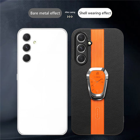 KADEM For Samsung Galaxy M55 5G / C55 5G / F55 5G Case Leather+TPU+Acrylic Phone Cover with Kickstand