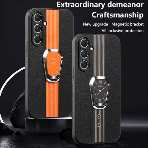KADEM For Samsung Galaxy M55 5G / C55 5G / F55 5G Case Leather+TPU+Acrylic Phone Cover with Kickstand