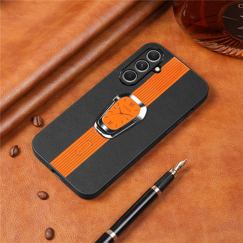 KADEM For Samsung Galaxy M55 5G / C55 5G / F55 5G Case Leather+TPU+Acrylic Phone Cover with Kickstand