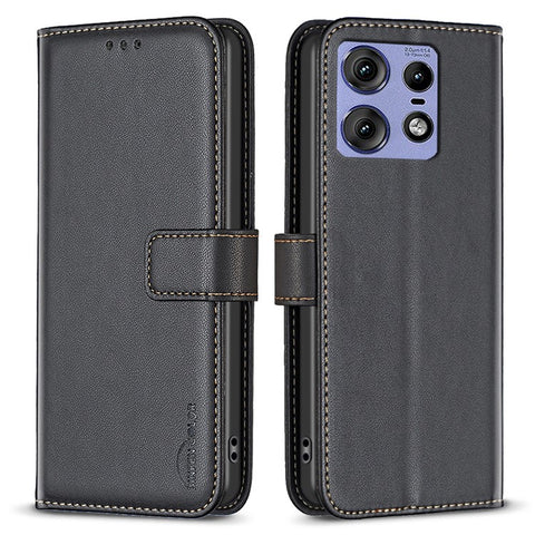 BINFEN COLOR BF17 For Motorola Edge 50 Pro 5G Wallet Case Leather Drop-resistant Phone Cover