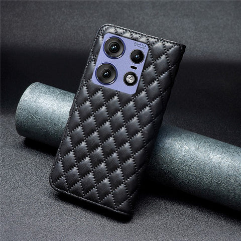 BINFEN COLOR BF Style-14 For Motorola Edge 50 Pro 5G Case Wallet Rhombus Phone Leather Cover