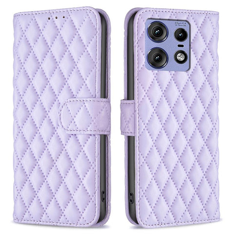 BINFEN COLOR BF Style-14 For Motorola Edge 50 Pro 5G Case Wallet Rhombus Phone Leather Cover