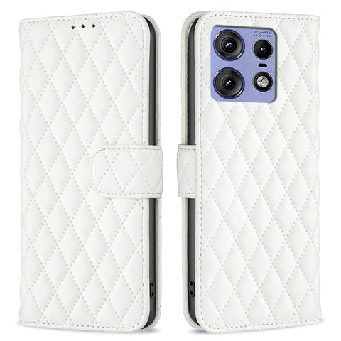 BINFEN COLOR BF Style-14 For Motorola Edge 50 Pro 5G Case Wallet Rhombus Phone Leather Cover