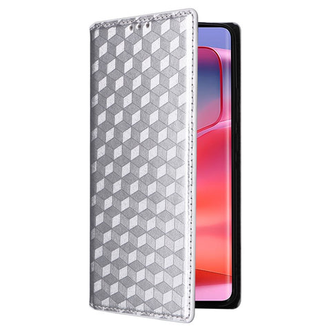 For Motorola Edge 50s Pro 5G / Edge 50 Pro 5G / Edge 50 5G Wallet Case Magnetic Closing Rhombus Leather Phone Cover