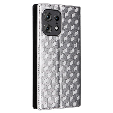 For Motorola Edge 50s Pro 5G / Edge 50 Pro 5G / Edge 50 5G Wallet Case Magnetic Closing Rhombus Leather Phone Cover