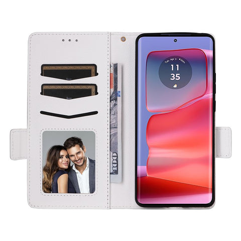 For Motorola Edge 50s Pro 5G / Edge 50 Pro 5G / Edge 50 5G Case with Wrist Strap Litchi Texture PU Leather Wallet Phone Cover