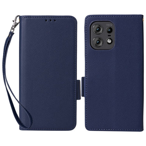 For Motorola Edge 50s Pro 5G / Edge 50 Pro 5G / Edge 50 5G Case with Wrist Strap Litchi Texture PU Leather Wallet Phone Cover