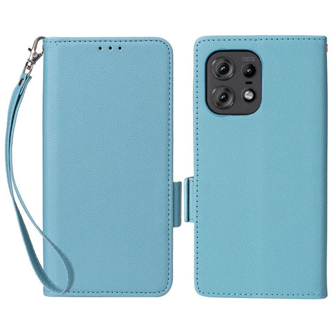 For Motorola Edge 50s Pro 5G / Edge 50 Pro 5G / Edge 50 5G Case with Wrist Strap Litchi Texture PU Leather Wallet Phone Cover