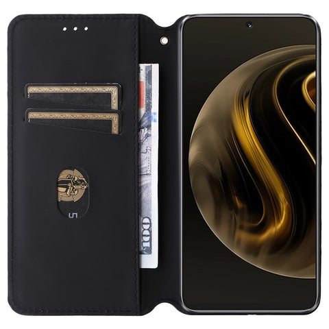 For Huawei nova 13i 4G / nova 12i 4G / Enjoy 70 Pro Case Rhombus Imprinted PU Leather Magnetic Closure Phone Cover