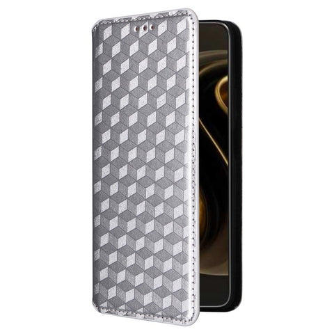 For Huawei nova 13i 4G / nova 12i 4G / Enjoy 70 Pro Case Rhombus Imprinted PU Leather Magnetic Closure Phone Cover