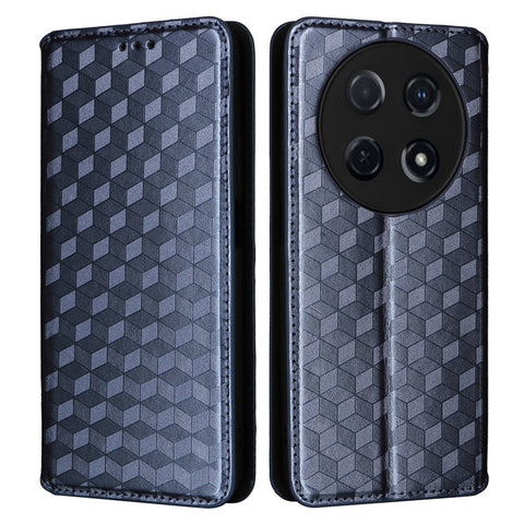 For Huawei nova 13i 4G / nova 12i 4G / Enjoy 70 Pro Case Rhombus Imprinted PU Leather Magnetic Closure Phone Cover