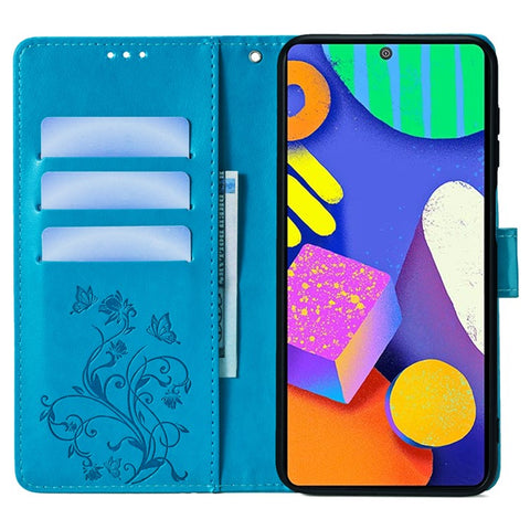 For Samsung Galaxy F62 / M62 Case Stylish Imprinted PU Leather Phone Cover with Wallet Stand