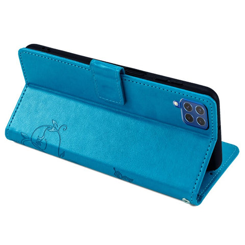 For Samsung Galaxy F62 / M62 Case Stylish Imprinted PU Leather Phone Cover with Wallet Stand