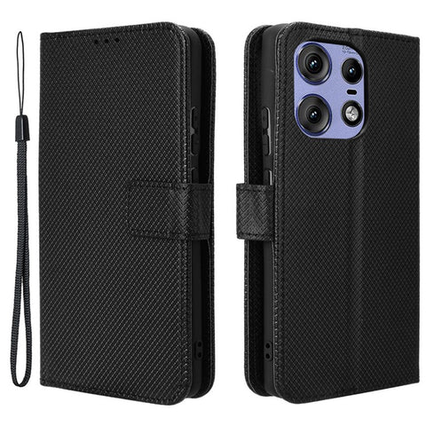 For Motorola Edge 50s Pro 5G / Edge 50 Pro 5G / Edge 50 5G   Phone Cases Diamond Texture PU Leather Phone Stand Cover Wallet