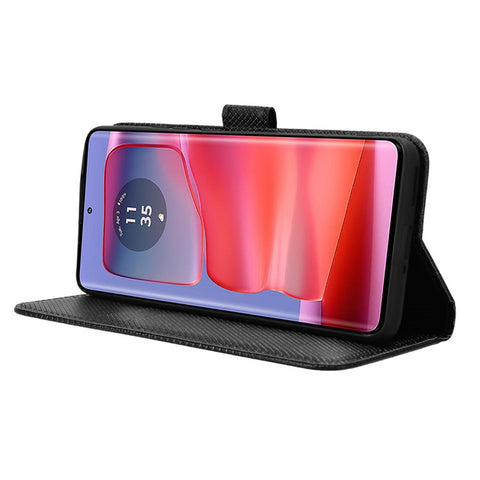 For Motorola Edge 50s Pro 5G / Edge 50 Pro 5G / Edge 50 5G   Phone Cases Diamond Texture PU Leather Phone Stand Cover Wallet