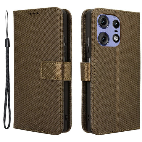 For Motorola Edge 50s Pro 5G / Edge 50 Pro 5G / Edge 50 5G   Phone Cases Diamond Texture PU Leather Phone Stand Cover Wallet