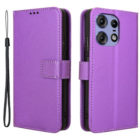 For Motorola Edge 50s Pro 5G / Edge 50 Pro 5G / Edge 50 5G   Phone Cases Diamond Texture PU Leather Phone Stand Cover Wallet