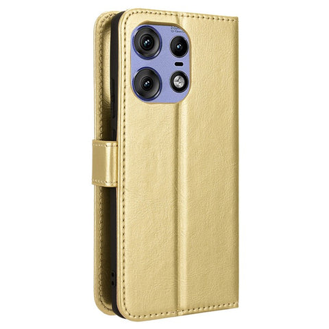 For Motorola Edge 50s Pro 5G / Edge 50 Pro 5G / Edge 50 5G Leather Folding Stand Wallet Phone Cover Crazy Horse Texture
