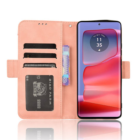 For Motorola Edge 50s Pro 5G / Edge 50 Pro 5G / Edge 50 5G Case Leather Drop-Proof Wallet Phone Cover with Multiple Card Slots