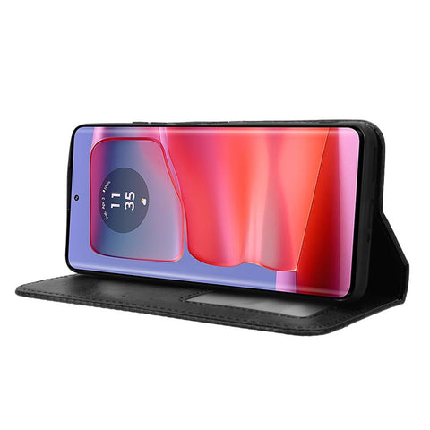 For Motorola Edge 50s Pro 5G / Edge 50 Pro 5G / Edge 50 5G Wallet Case Magnetic Closing Retro PU Leather+TPU Phone Cover