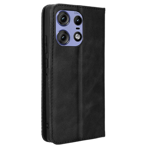 For Motorola Edge 50s Pro 5G / Edge 50 Pro 5G / Edge 50 5G Wallet Case Magnetic Closing Retro PU Leather+TPU Phone Cover