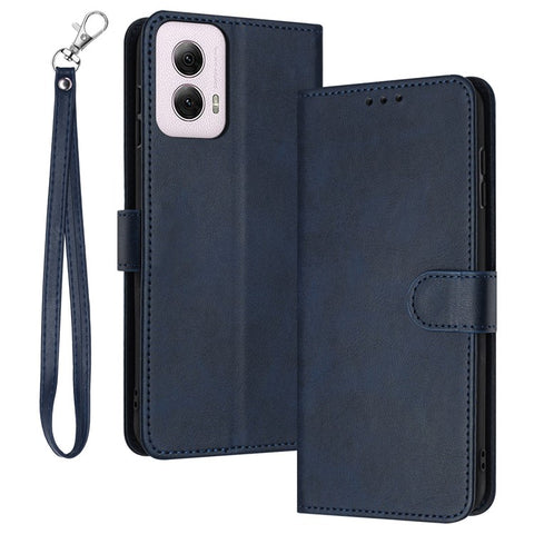 For Motorola Moto G Play 5G (2024) / Motorola Moto G 5G (2024)   Case Flip Stand Leather Phone Cover Solid Color Design