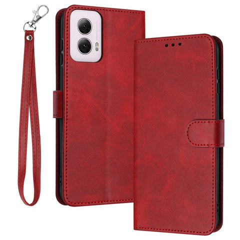 For Motorola Moto G Play 5G (2024) / Motorola Moto G 5G (2024)   Case Flip Stand Leather Phone Cover Solid Color Design