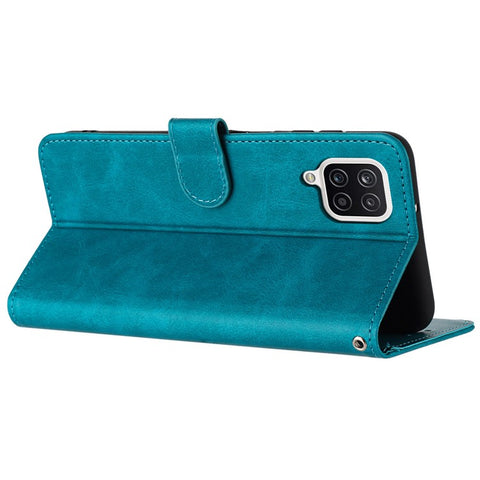 For Samsung Galaxy A12 / M12 / F12 Case Calf Texture Book Style Phone Cover Mobile Accessories