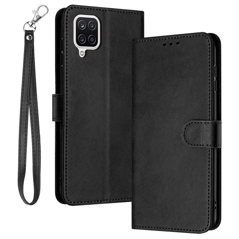 For Samsung Galaxy A12 / M12 / F12 Case Calf Texture Book Style Phone Cover Mobile Accessories
