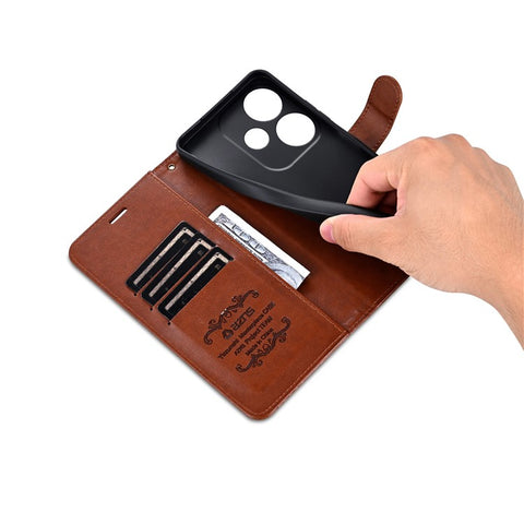 AZNS For Xiaomi Redmi Turbo 3 5G / Poco F6 5G   Phone Case Wallet Leather Flip Phone Cover