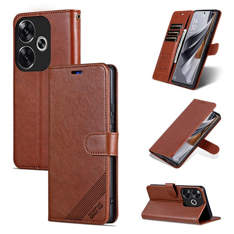 AZNS For Xiaomi Redmi Turbo 3 5G / Poco F6 5G   Phone Case Wallet Leather Flip Phone Cover