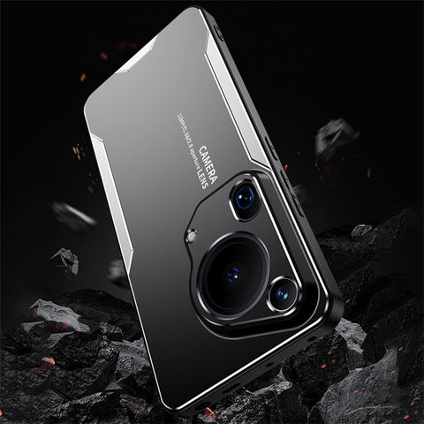 For Huawei Pura 70 Ultra Metal Phone Case Aluminum Alloy+PC+TPU Hybrid Back Cover