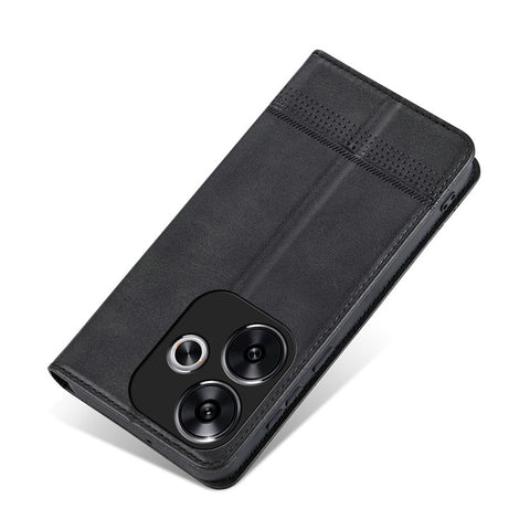 AZNS For Xiaomi Redmi Turbo 3 5G / Poco F6 5G Case PU Leather Magnetic Closure Shockproof Flip Phone Cover