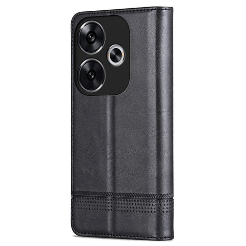 AZNS For Xiaomi Redmi Turbo 3 5G / Poco F6 5G Case PU Leather Magnetic Closure Shockproof Flip Phone Cover