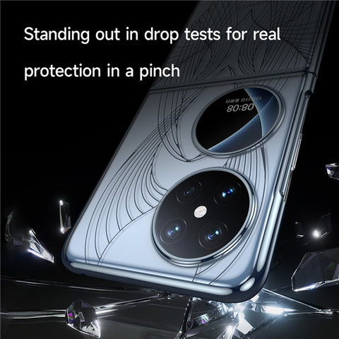 SULADA For Huawei Pocket 2 Cell Phone Cases Clear Hard PC Laser Carving Cover